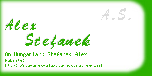 alex stefanek business card